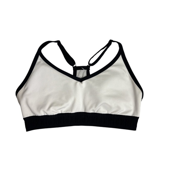 PINK Victoria's Secret White and Black Sleeveless Crop Top - Picture 4 of 5